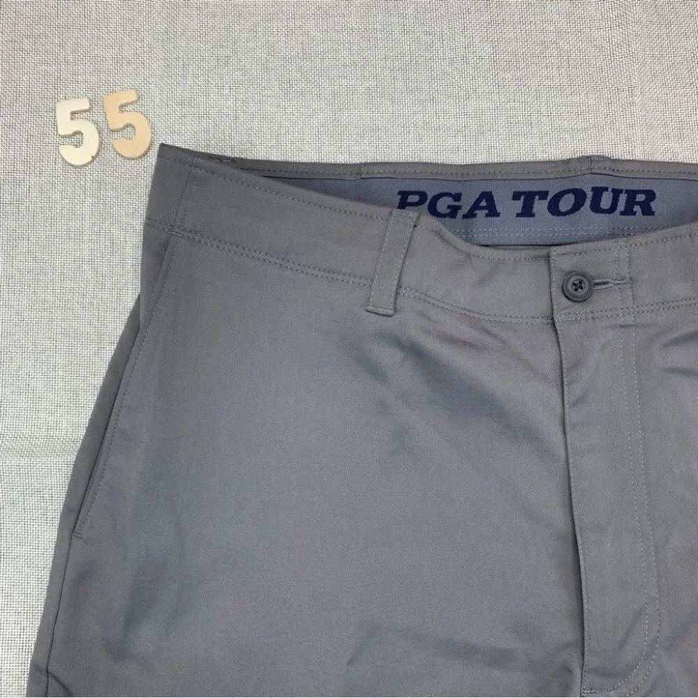PGA TOUR Mens 7 Flat-Front Golf Short 36